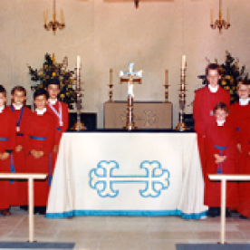 The choir in 1988, after the rebuilding